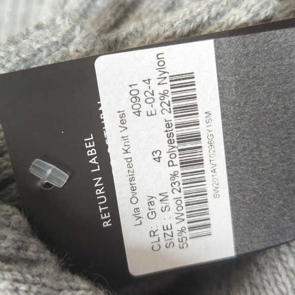 Storets Lyla Oversized Knit Vest Gray S/M - Picture 16 of 16